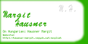 margit hausner business card